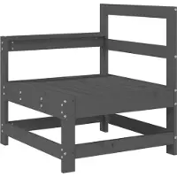 vidaXL Canapé d'angle de jardin Gris Pin massif