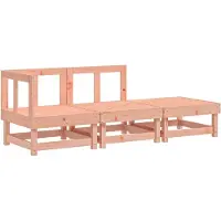 vidaXL Ensemble salon de jardin 3 pièces bois massif douglas