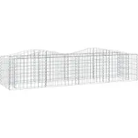 vidaXL Gabion haut-relief avec arche haute 200x50x50 cm Fer galvanisé