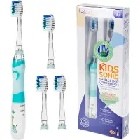 Seago brosse à dents sonique SG-977, Brosses à dents : 3 pces, Brosse à dents sonique pour enfants vert