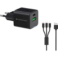 Conceptronic ALTHEA16B Chargeur 2Port 33W,1xUSB-C,1xUSB-A +3-in-1 sw