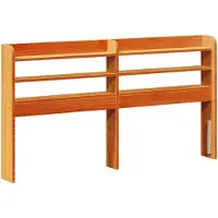 vidaXL Tête de lit avec étagères Marron cire 135 cm Pin massif