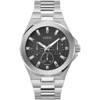 GUESS Montre à affichage analogique noir / argent
