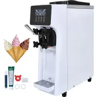 Vevor Machine à Crème Glacée Commerciale 10 L/h 900 W 1 Saveur