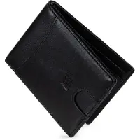 SERASAR | Portefeuille [astucieux] en cuir | Couleur : Noir sans pochette à monnaie | Longueur : 12.5cm