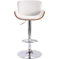vidaXL Tabouret de bar blanc similicuir