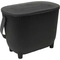 Eda Poubelle à Compost 10 L Noir - Eda
