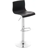 CLP Tabouret de bar Hover en plastique avec piètement métallique noir ; matériau du piètement : métal aspect chromé