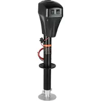 Vevor Cric de remorque électrique 5000 lbs avec connexion à 2 voies, manivelle et couvercle de cric, course 255-860 mm pour camping-cars, remorques et motor-homes, noir