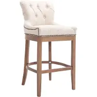 CLP Tabouret de bar Lakewood Tissu, antique clair