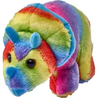 Wild republic - Peluche - Pocketkins Eco - Arc-en-ciel - Tricératops