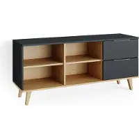 Vicco Commode avec tiroirs Nautica Anthracite 134x61cm, Model 36739
