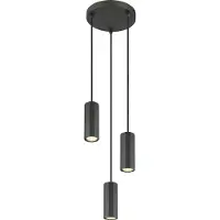 Globo Lighting Lampe à suspendre Salle à manger Gris Lampe à suspendre Salon 3 flammes Aluminium 57918-3H
