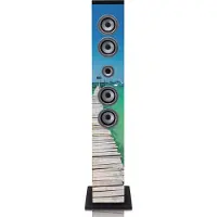 Ices Electronics Ices IBT-6 Sea - Tour de haut-parleurs avec Bluetooth, radio FM, lecteur de carte USB&SD