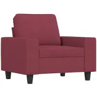 vidaXL Fauteuil vin rouge 60 cm Tissu