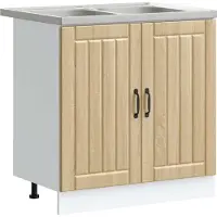 vidaXL Meuble sous lavabo Lucca 2 pièces Bois composite chêne Sonoma