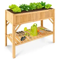 Arebos lit surélevé étagère en bois jardinière cadre froid légumes herbes fleurs balcon