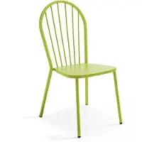 Oviala Chaise bistrot de jardin en métal vert - Honfleur