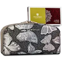 Peterson Portefeuille en cuir pour femme décoré de papillons holographiques -