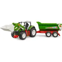 BRUDER Tracteur - RoadMax av. Chargeur frontal et remorque - 034 - - UneTaille - Voiture