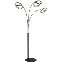 Globo Lampadaire de conception Della Noir à 3 lumières
