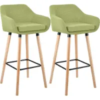 CLP lot de 2 tabourets de bar Grant tissu
