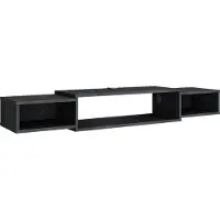 Vicco Meuble tv Nordic Béton noir 139.7x20.3cm avec des étagères ouvertes, Model 49522