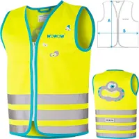 Wowow gilet de sécurité Crazy Monster Jacket pour enfants, , taille XS, jaune