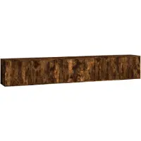 vidaXL Armoires murales TV 3 pcs. Chêne fumé 80x34,5x40 cm