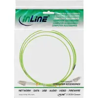 InLine - Cordon de raccordement - LC multi-mode (M) pour LC multi-mode (M) - 5 m - fibre optique - duplex - 50 / 125 microns - OM5 - sans halogène - vert