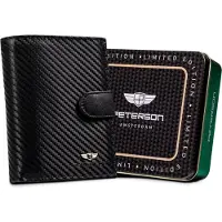 Peterson Portefeuille en cuir pour homme Saihou Noir Taille unique