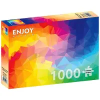 Enjoy Puzzle Puzzle 1000 pièces Enjoy – Tourbillon polygonal dégradé arc-en-ciel