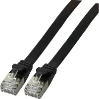 EFB Elektronik RJ45 Flachpatchkabel U/FTP Cat.6A PVC 5.00m schwarz