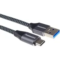 PremiumCord USB-C - USB-A 3.0 Câble USB tressé de 2 m