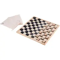 Merkloos Jeu d'échecs et de dames Longfield avec sacs en coton
