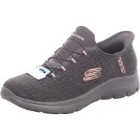 SKECHERS Baskets pour femmes SLIP-INS SUMMITS C Noir-Rose-Or, couleur : noir, taille EU : 37½