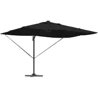 vidaXL Parasol noir 352 x 251 x 265 cm Polyester et aluminium