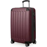 Hauptstadtkoffer Spree - Valise à roulettes 65 cm avec extension, valise rigide, valise enregistrée 20 kg 4 roulettes, valise rigide TSA, 74 L, rouge foncé