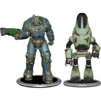 Syndicate Collectibles Figurki Mini Fallout 2-Pack D X01 & Protectron 7 cm - PVC, Zestaw Od Bethesda