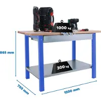 Simonwork (bancos De Trabajo) Établi Bt6 Pro Box 865x1500x750 Mm