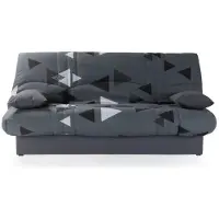 Sonstiges banc Clic Clac 3 places - tissu bikini gris - style moderne - L 190 x P 92 cm - DREAM