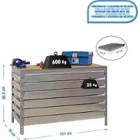 Simonwork (bancos De Trabajo) Établi Bt5 6box 842x1210x760 Mm