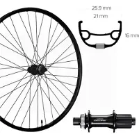 Roland Roue arrière 27,5, Disc Centerlock, noire, SE RIVAL 21 aluminium FH-M6010 axe traversant 142mm