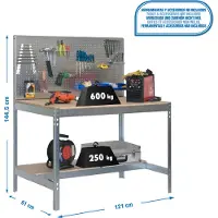 Simonwork (bancos De Trabajo) Établi Bt2 1445x1210x610 Mm