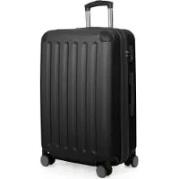 Hauptstadtkoffer Spree - Valise à roulettes 65 cm avec extension, valise rigide, valise enregistrée 20 kg 4 roulettes, valise rigide TSA, 74 L, noir