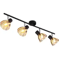 Globo Lighting Lampe de plafond à 4 lumières Zachery Noir