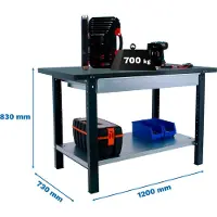 Simon Rack Etabli Simonwork Bt6 Pro Metal 1box 1200 Antracite Antracite 830x1200x730 -