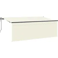 vidaXL , store enroulable crème, 350 x 200 cm, polyester et aluminium