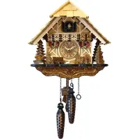 Engstler - 452_Q - Coucou - Quartz - Noyer - 25 cm