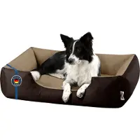 BedDog Lit pour chien LUPI Coussin pour chien lavable,MELANGE (brun/beige),(XL) ca. 100x85x23cm